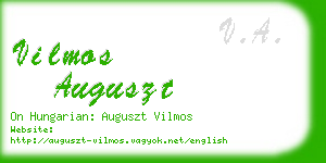 vilmos auguszt business card